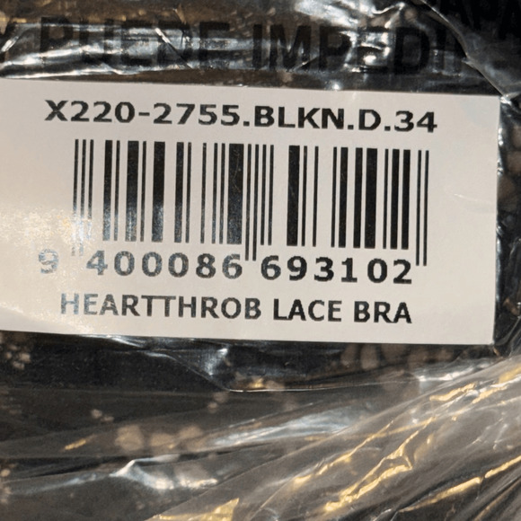 Frederick's Of Hollywood Women's Heartthrob Push Up Bra Size 34D Black Lace - Picture 4 of 5